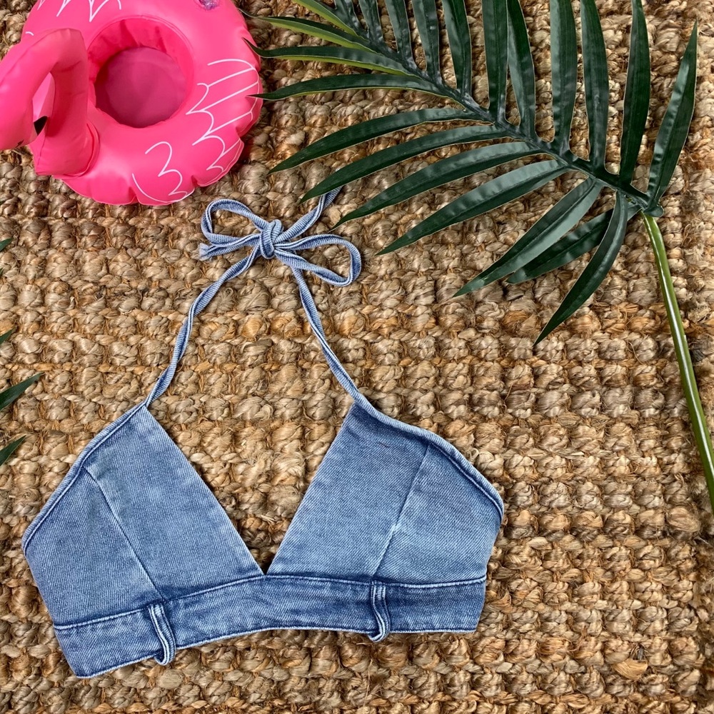 Trending Denim bikini top. - Picture 6 of 7